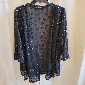 VINtage Park Main Womens Kimono Size 2X Velvet Burnout Romantic Whimsigoth 17254